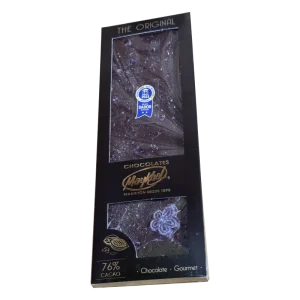 Tableta 70% Cacao con Caramelos Violeta